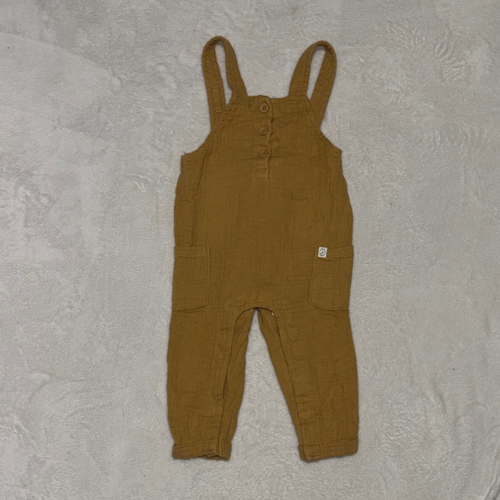 Carters little planet yellow Overalls 100% cotton 12 months